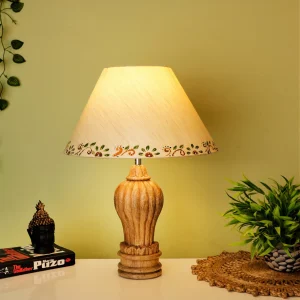 568 handmade mace brown wood table lamp with beige fabric shade by disoo fashions handmade mace brown wo chsqlt