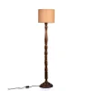 Dark Brown Floor Lamp With Brown Jute Shade by Green Girgit