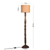 Dark Brown Floor Lamp With Brown Jute Shade by Green Girgit