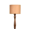 Dark Brown Floor Lamp With Brown Jute Shade by Green Girgit