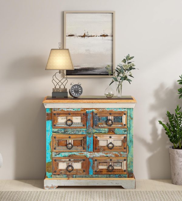 Azealia Reclaimed Wood Chest Of Drawers In Distress Finish