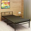 Metal Folding Bed In Black Colour