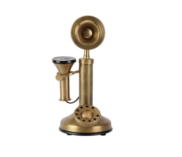 Brass Antique Candle Style Dummy Telephone Showpiece