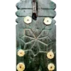 Giant Coconut grater vengai wood painted in green