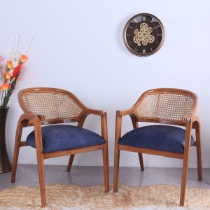 Arbor Teak Wood Arm Chair In Teak Colour (Set of 2)