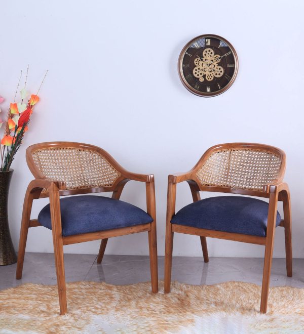 Arbor Teak Wood Arm Chair In Teak Colour (Set of 2)