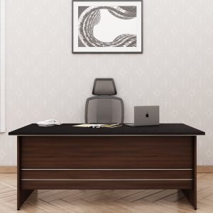 Avior Wide Workstation In Dark Acazia & Wenge Finish