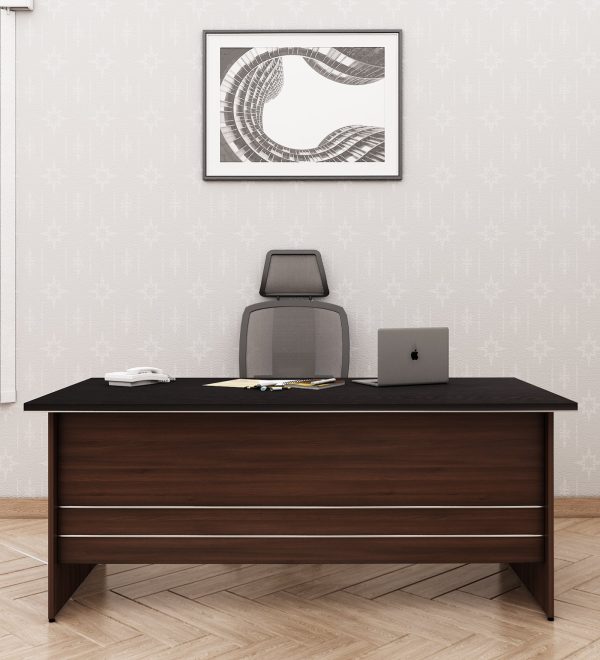Avior Wide Workstation In Dark Acazia & Wenge Finish