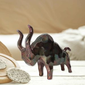 Copper Antique Aluminium 7 Inch Bull Sculpture Table Decor