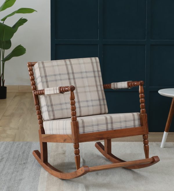 Poise Fabric Rocking Chair In Multi Colour