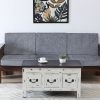 Hadley Solid Wood Coffee Table In White Distressed Finish With Drawers