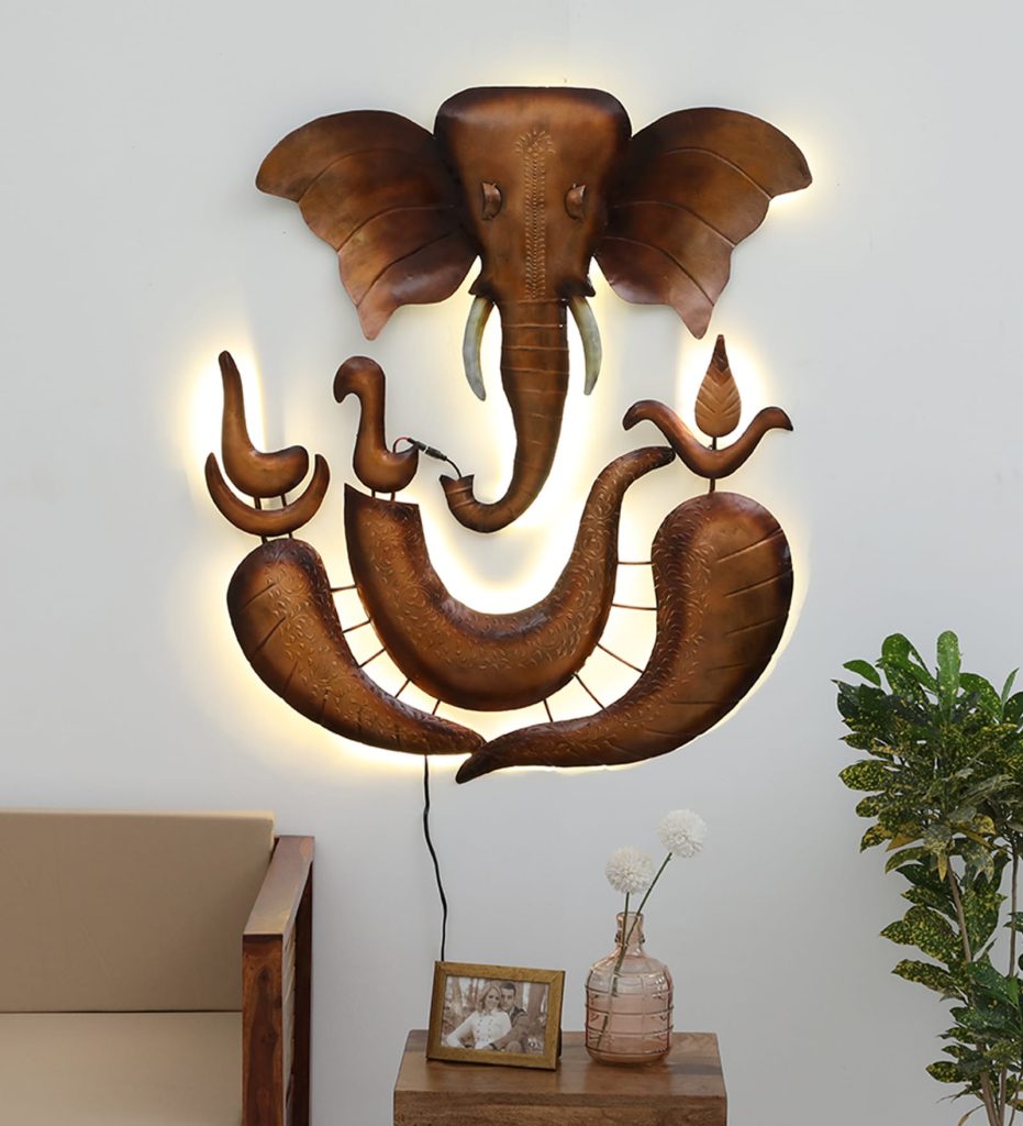Handmade Gold Spiritual Metal Wall Art