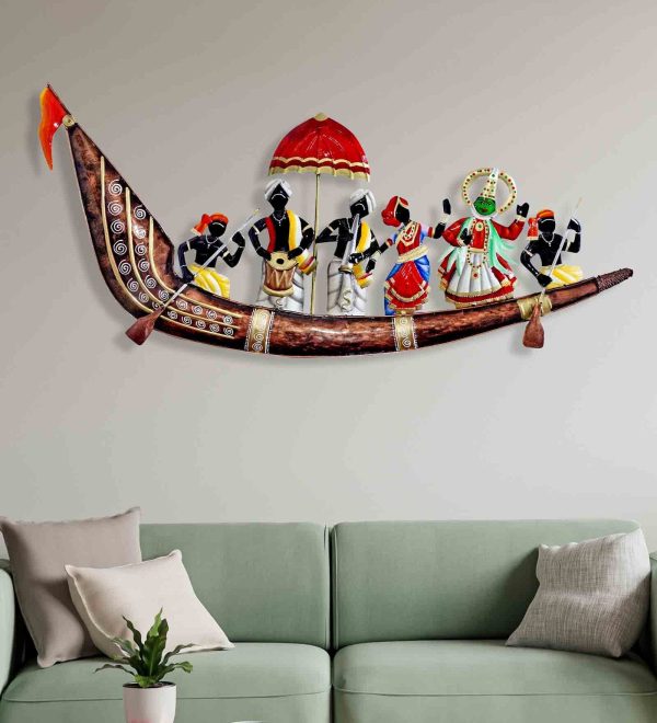 Iron Traditional Musician Ship Wall Art In Multicolor