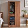 Kibo 2 Door Wardrobe In Lyon Walnut Finish With Drawer