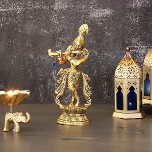 Lord Krishna Idol In Red Velvet Gift Box