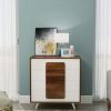 Mayrone Chest Of Drawers In Brown Maple & Frosty Finish