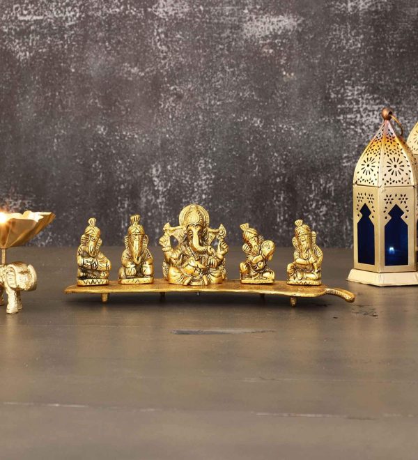 Musical Ganesh Idol In Red Velvet Gift Box