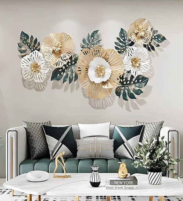 Spiroz Floral Multicolour Metal Wall Art