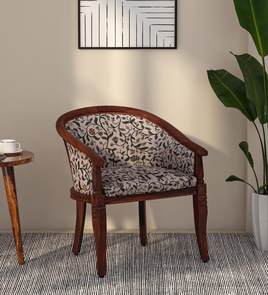 Stalley Sheesham Wood Arm Chair In Multicolor & Scratch Resistant Honey Oak Finish