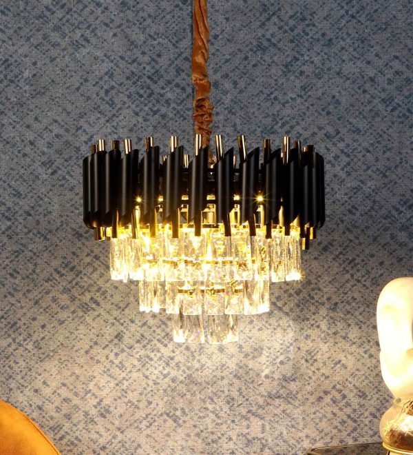 Torrica Black & Gold Iron CHANDELIERS