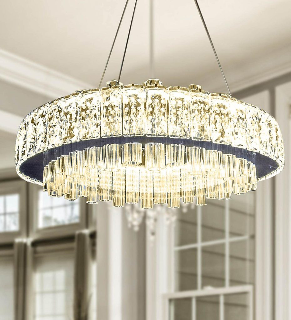 Forli Transparent Crystal Empire Chandelier