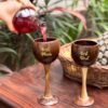 Handcrafted Coconut Shell Wine Goblets