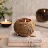 Handcrafted Coconut Shell candle holder