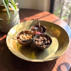 Thenga Coconut Shell Three Bowl Serving Set