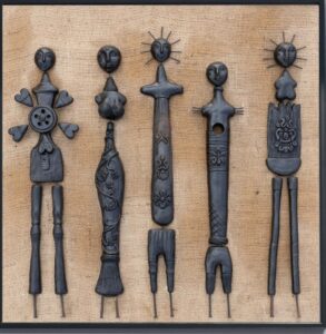 Wekarigar - Abstract five star Tribal Figurines